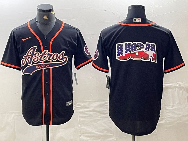 Men Houston Astros Blank Black Jointly 2024 Nike MLB Jersey style 11